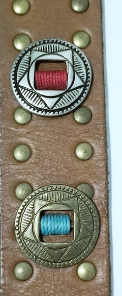 Soulier Leather Embroidered Studded South Western cowboy farmhouse boho belt main image 10